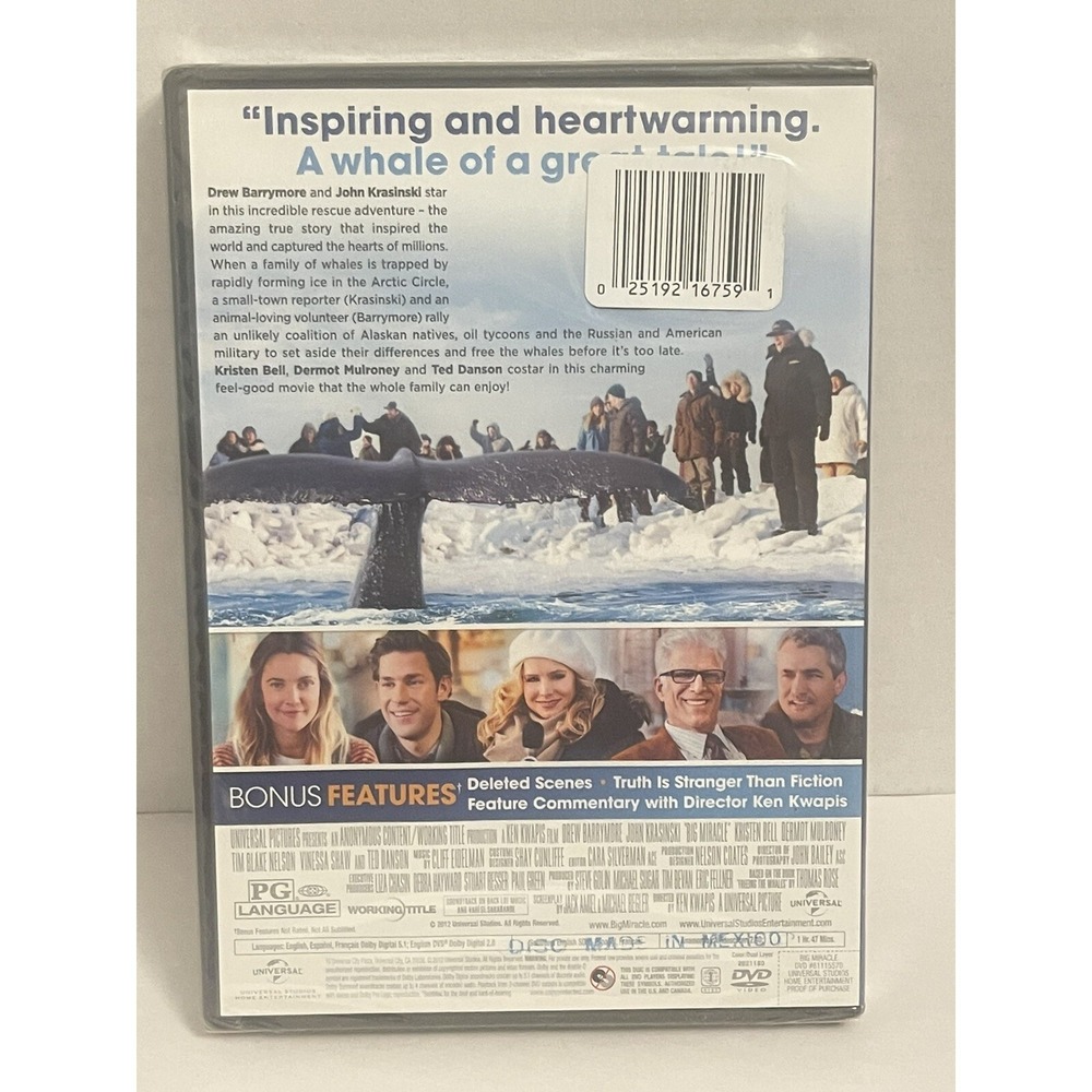 Big Miracle DVD Drew Barrymore John Krasinski - Picture 2 of 3